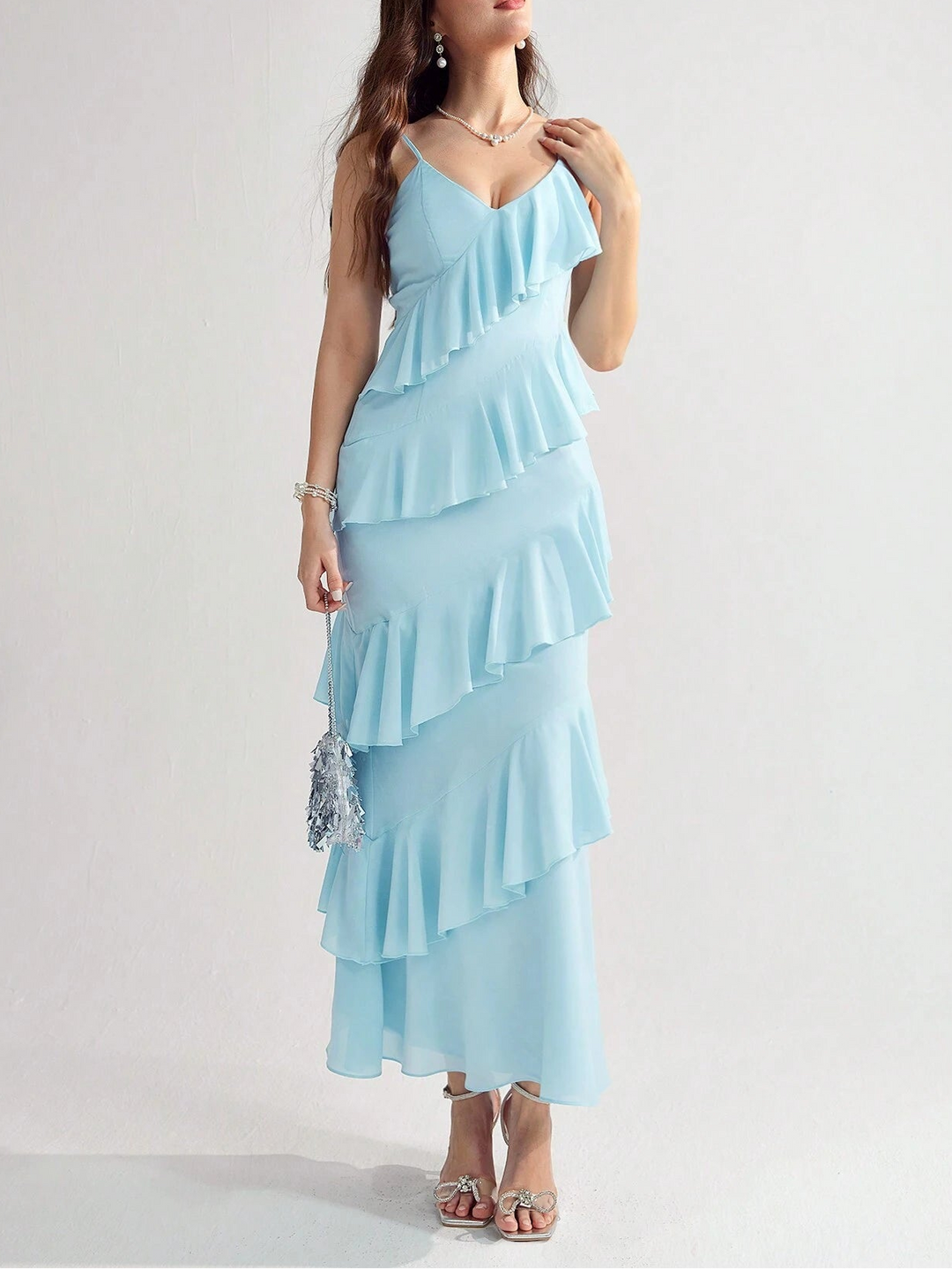 Rochie maxi SHEIN, albastru