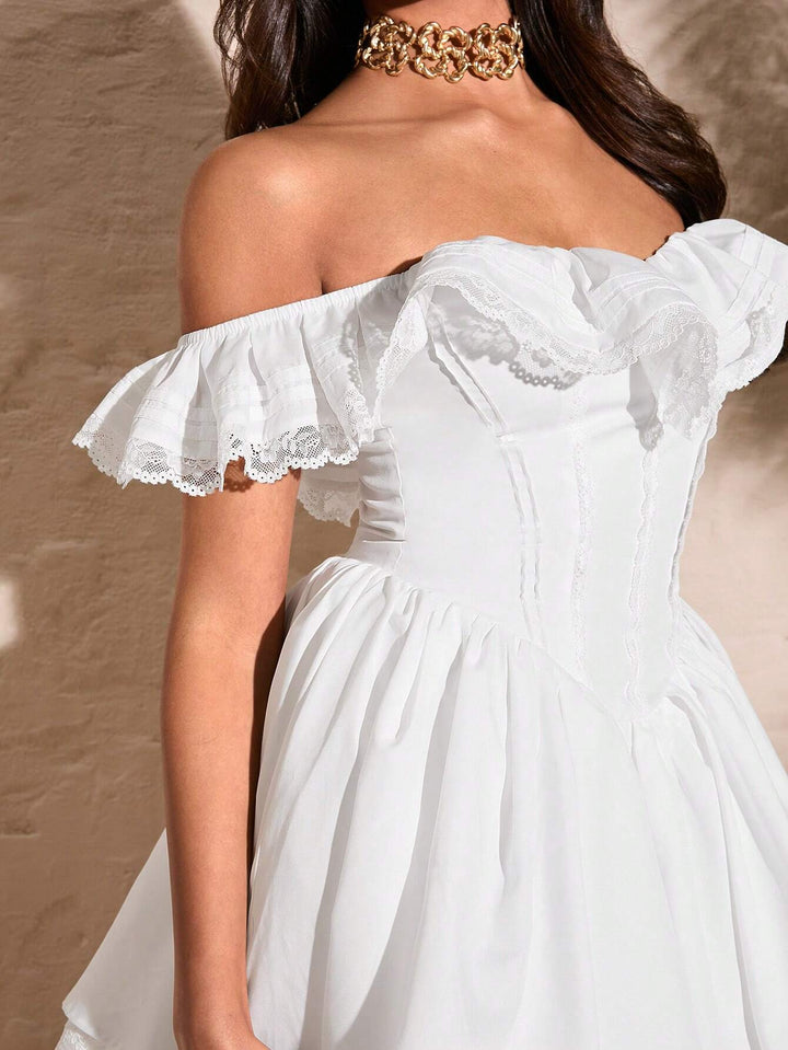 Rochie mini SHEIN, alb