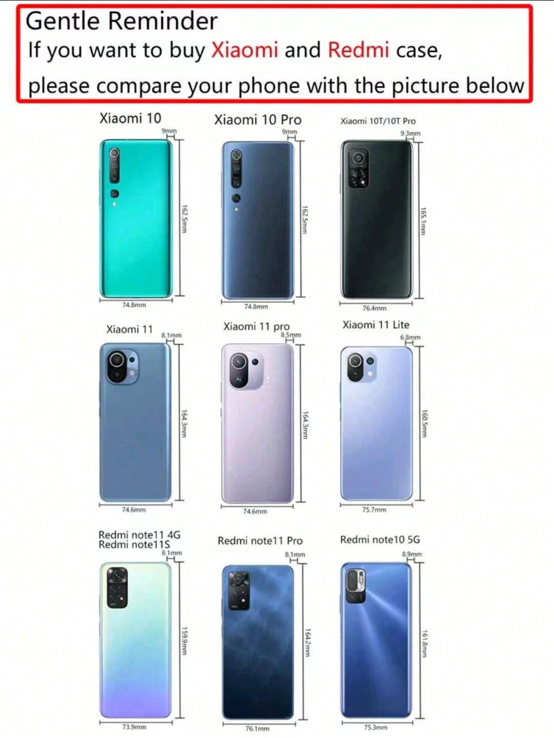 SHEIN telefontok, vegyes színek