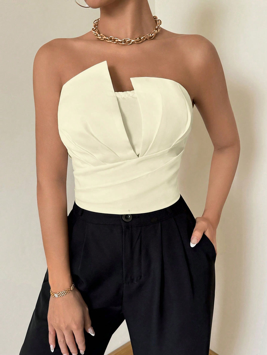 Top SHEIN, crem