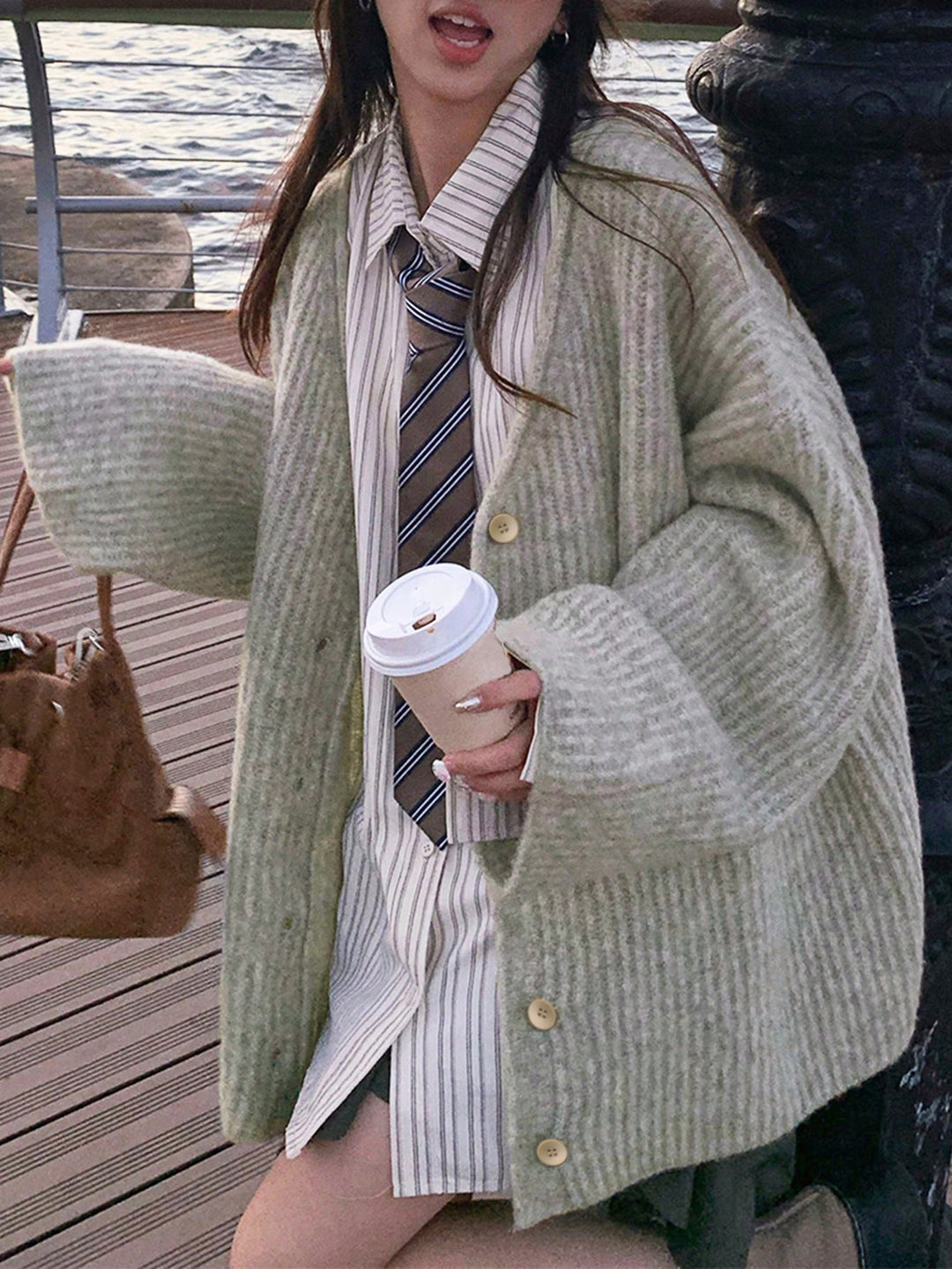 Cardigan SHEIN, gri