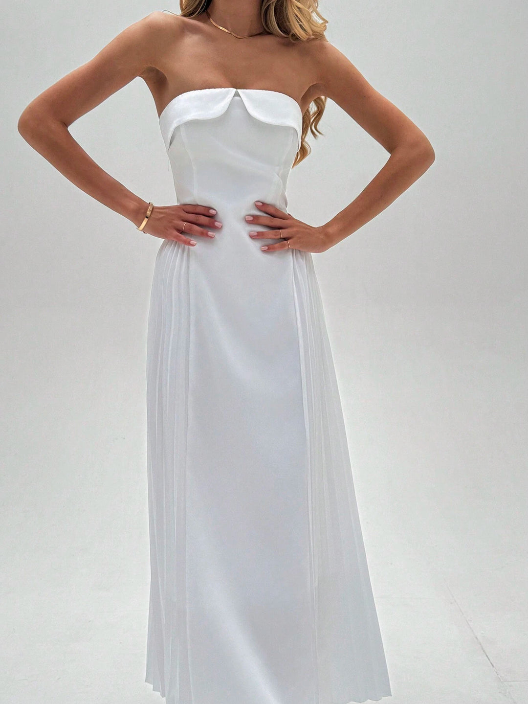 Rochie maxi SHEIN, alb