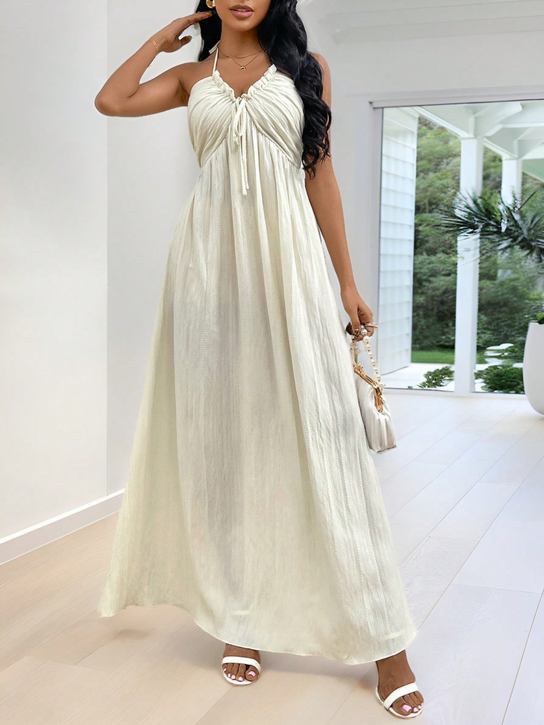 Rochie maxi SHEIN, bej