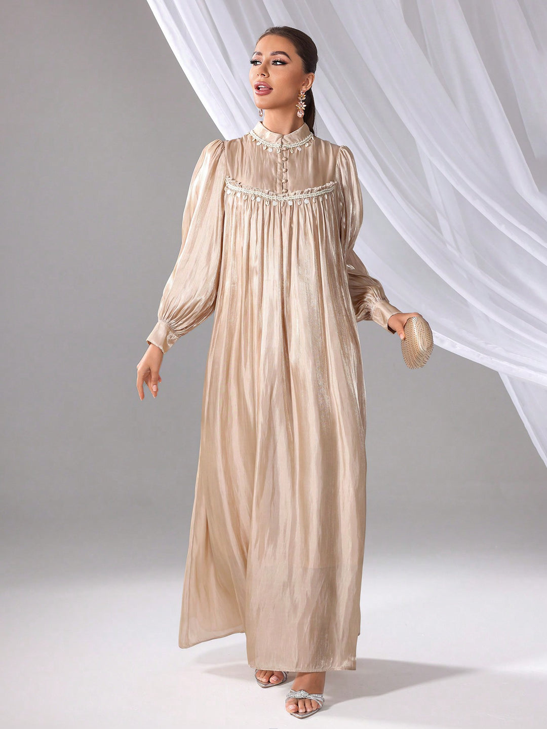 Rochie maxi SHEIN, bej