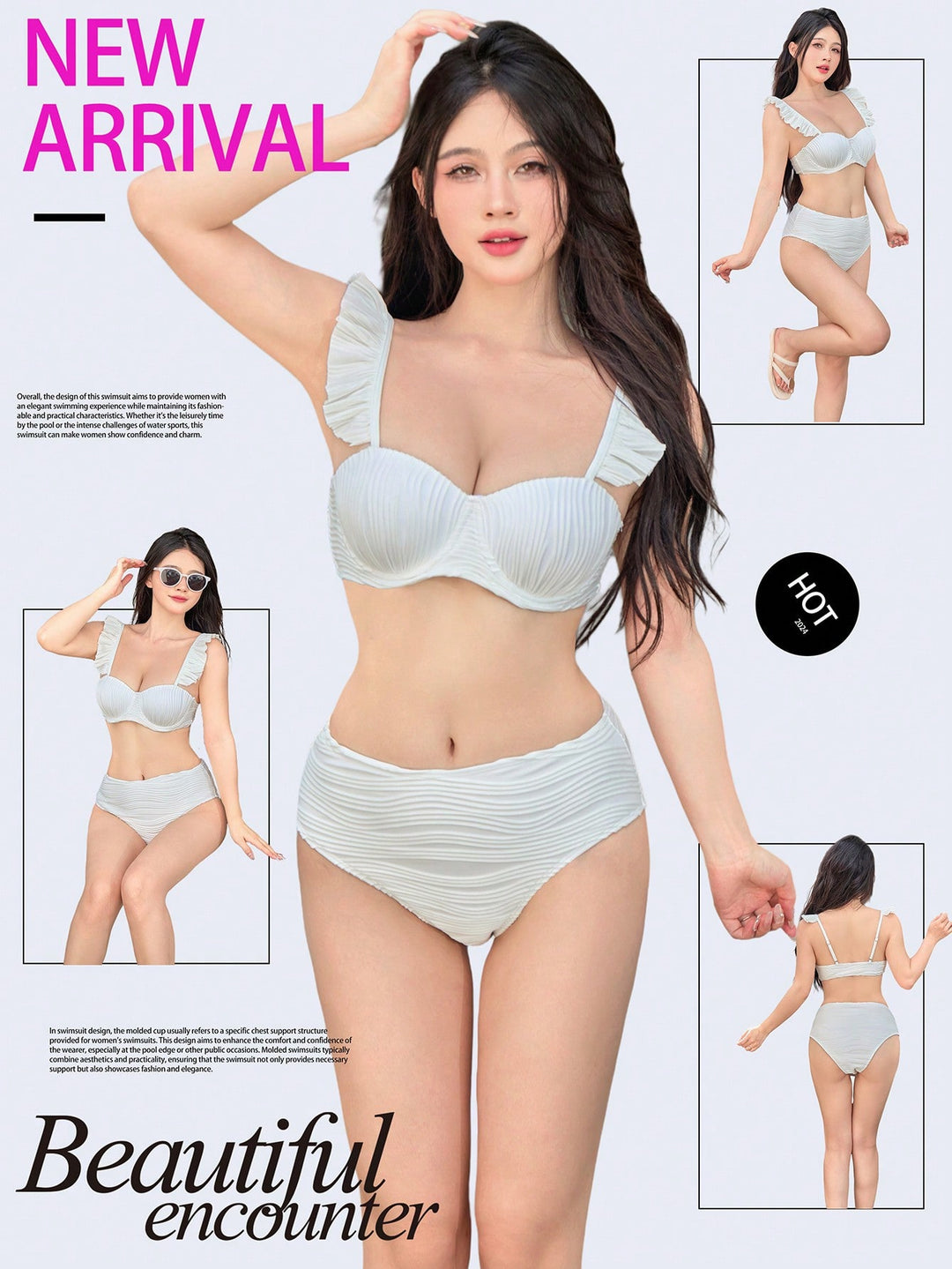 Set bikini SHEIN, alb