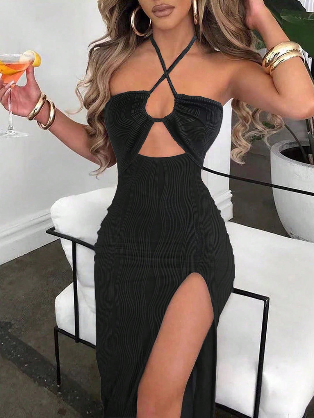 Rochie maxi SHEIN, negru