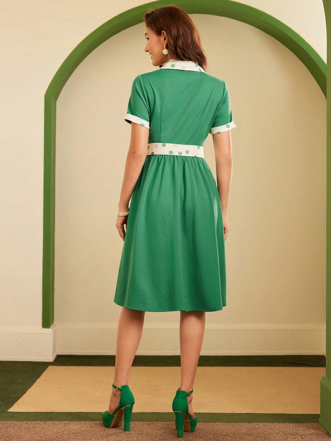 Rochie midi SHEIN, verde