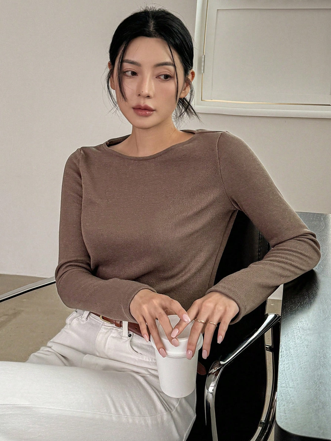 SHEIN barna blúz