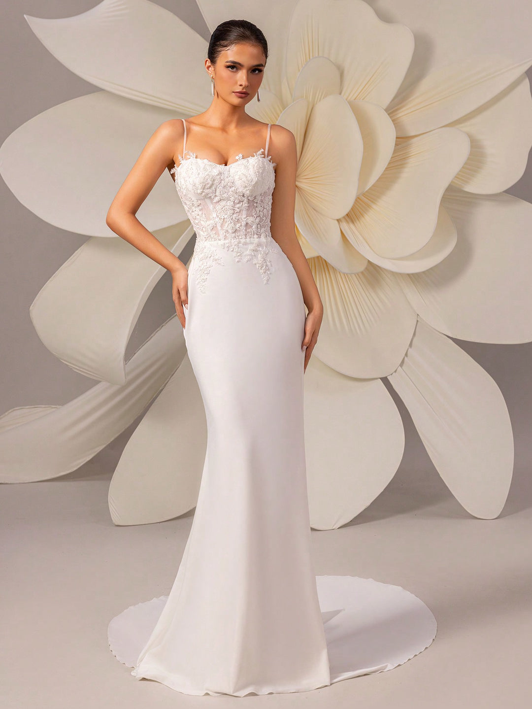 Rochie de ocazie SHEIN, alb