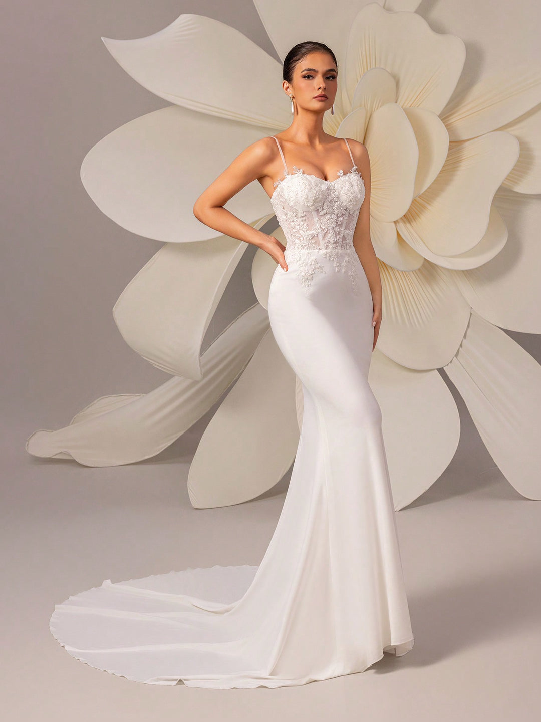 Rochie de ocazie SHEIN, alb