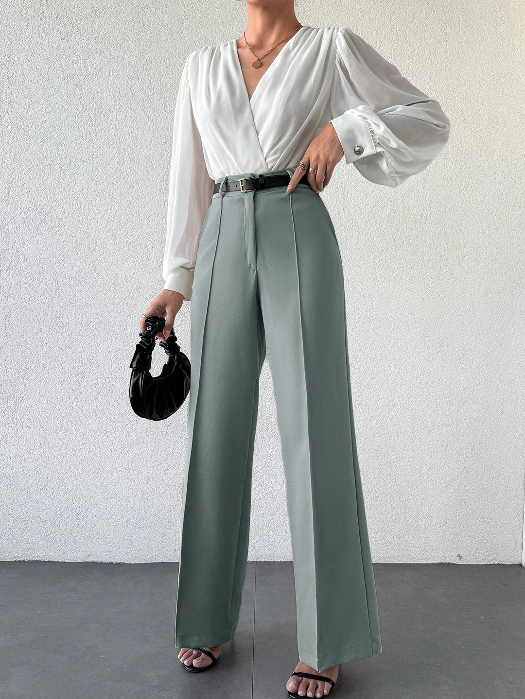Pantaloni SHEIN, turcoaz