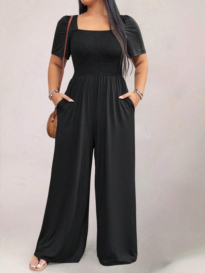 SHEIN hosszú jumpsuit, fekete