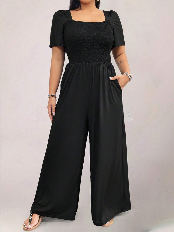SHEIN hosszú jumpsuit, fekete