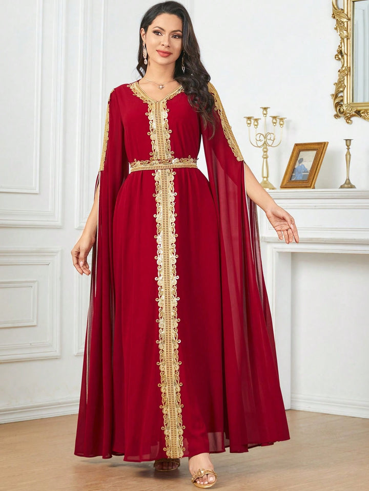 Set caftan și jalabiya SHEIN, roșu