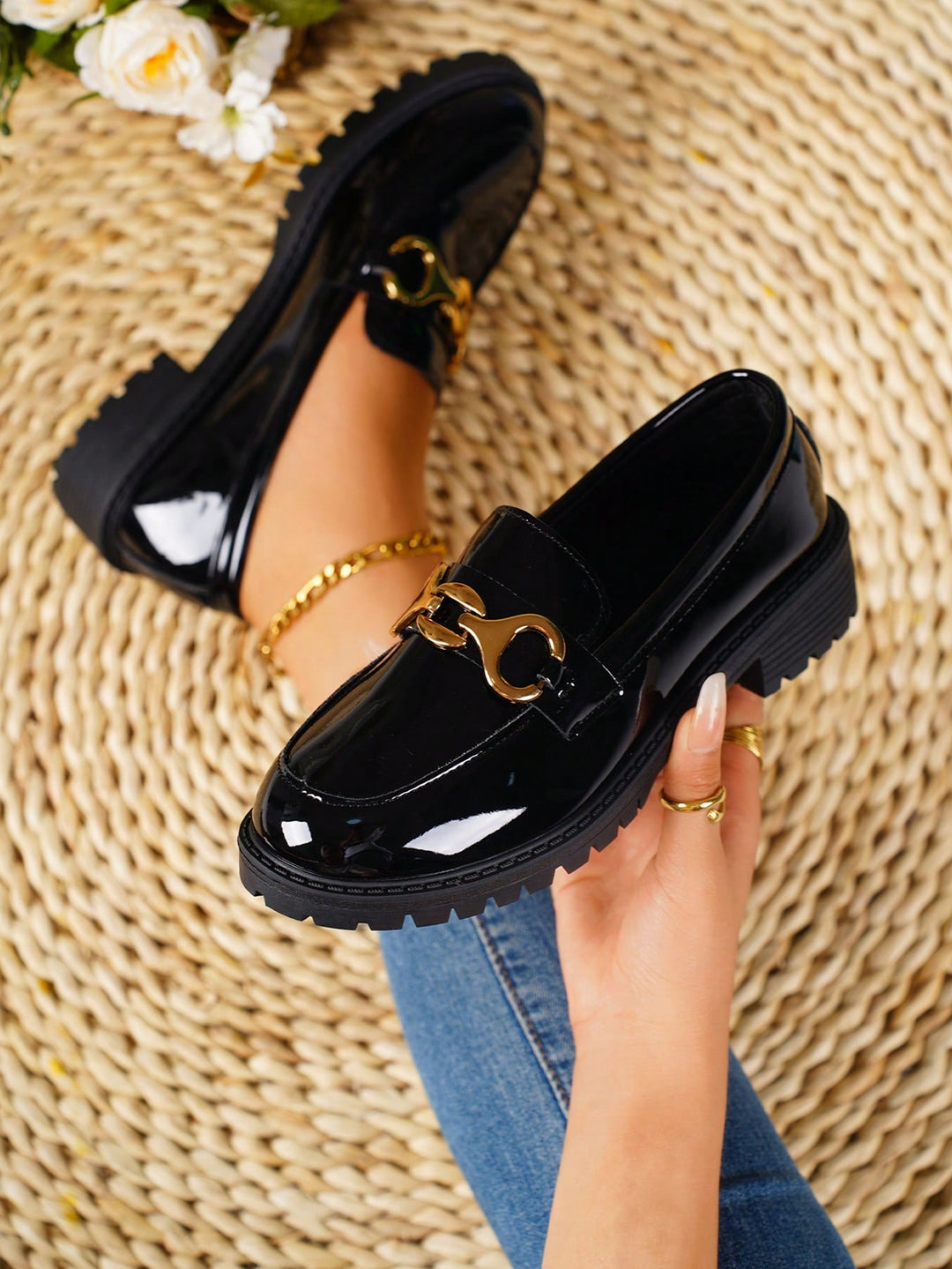 Pantofi cu toc SHEIN, negru