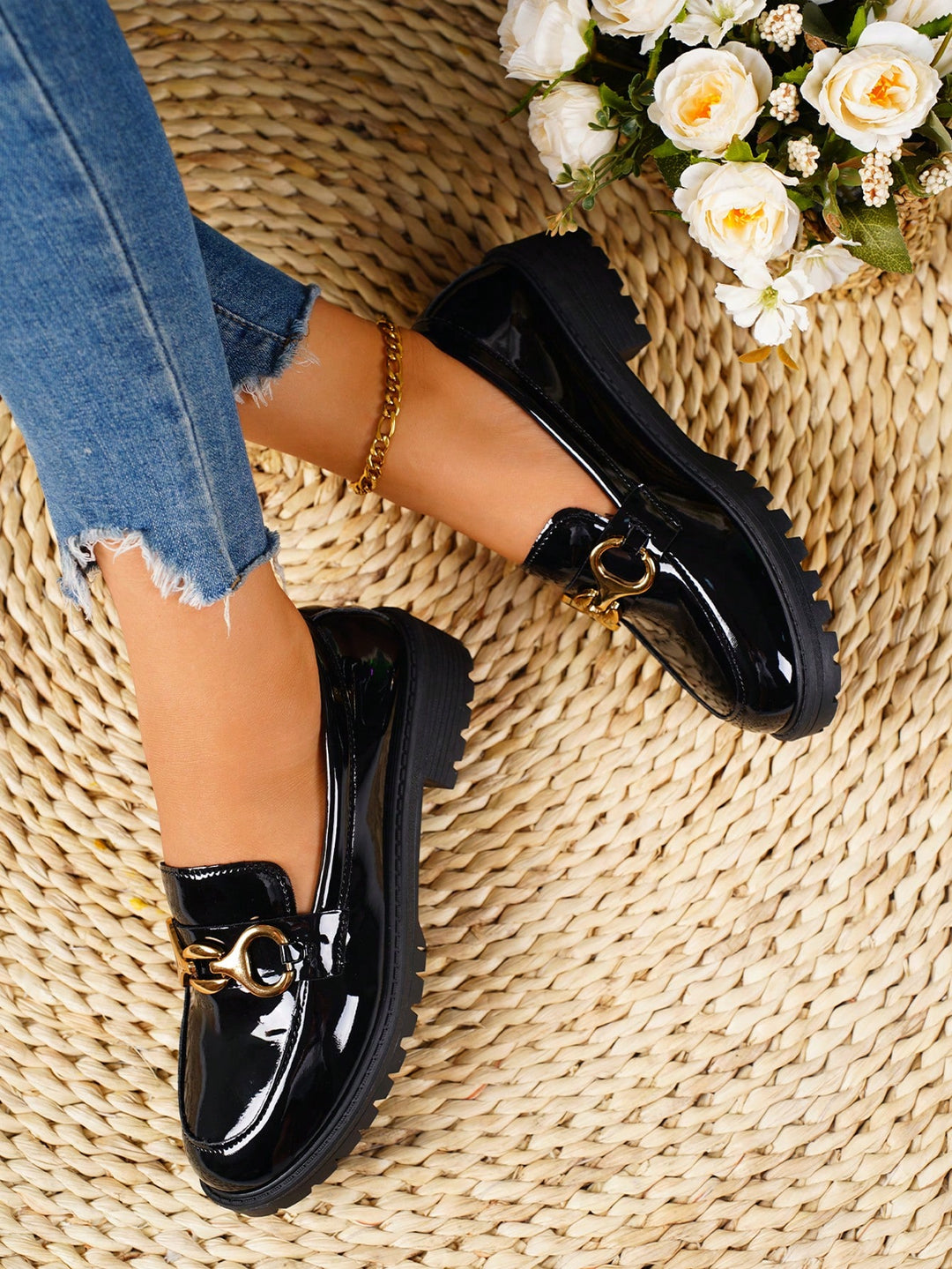 Pantofi cu toc SHEIN, negru