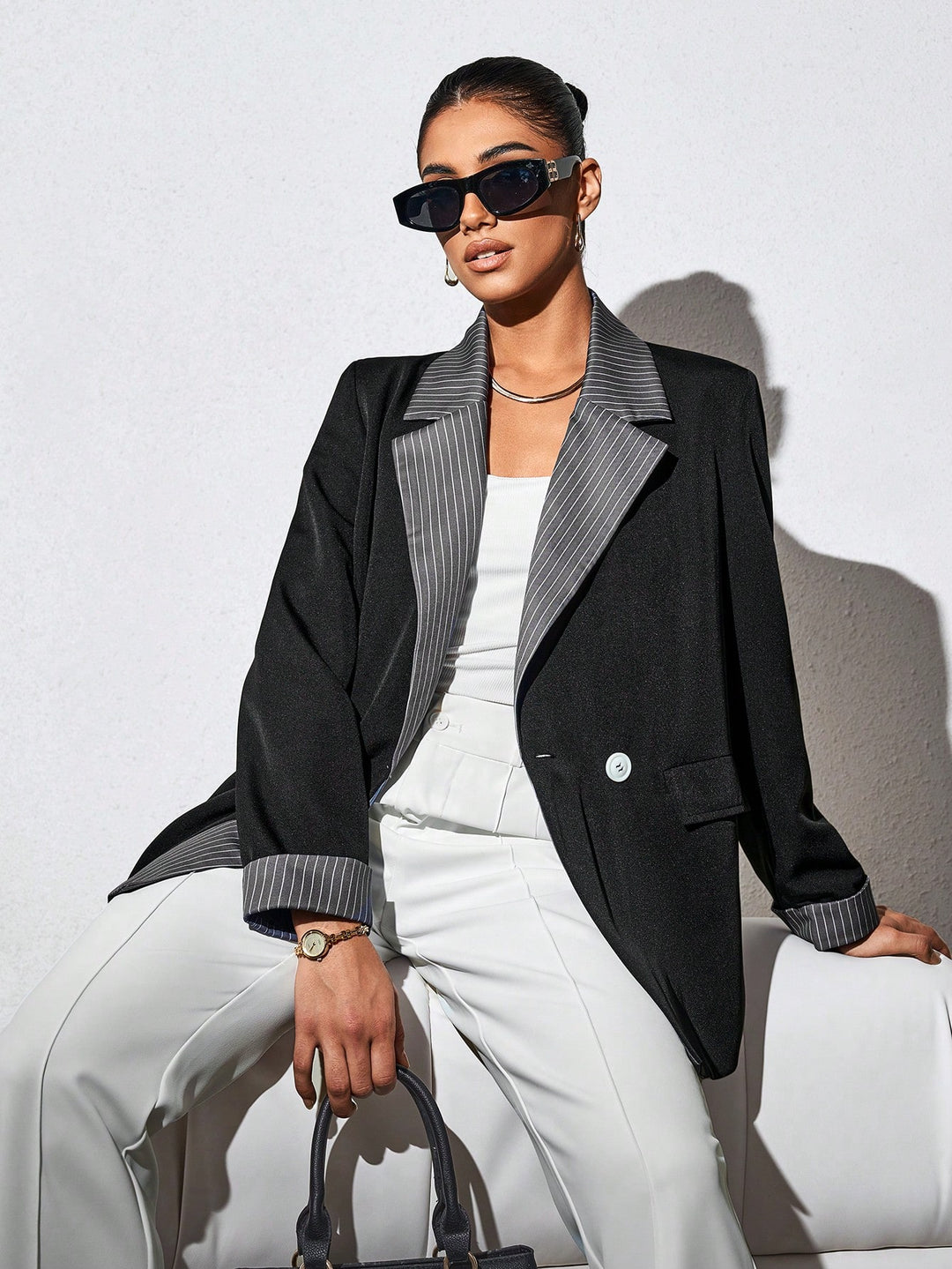 Sacou SHEIN, negru