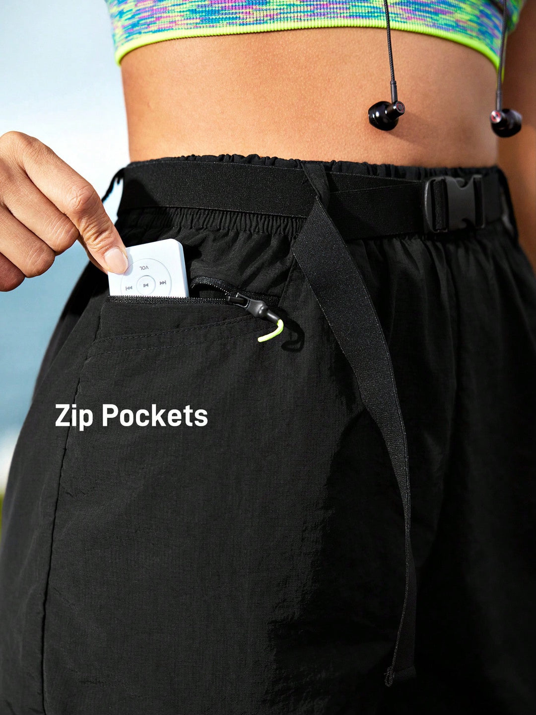 Pantaloni scurți SHEIN, negru