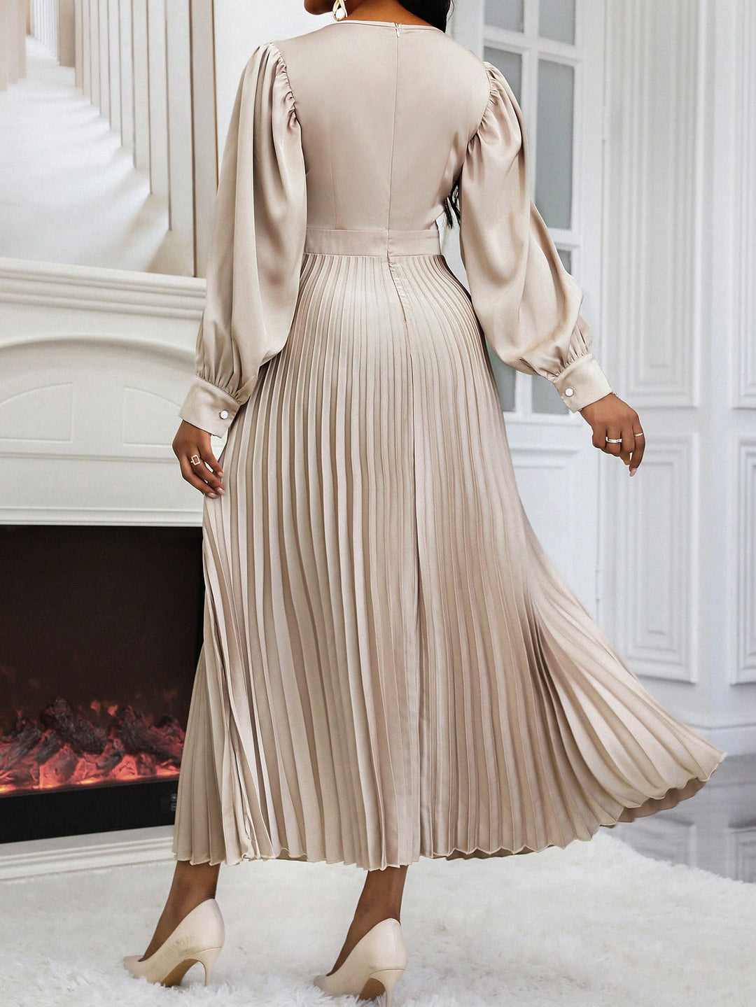 SHEIN Maxi Dress, Beige