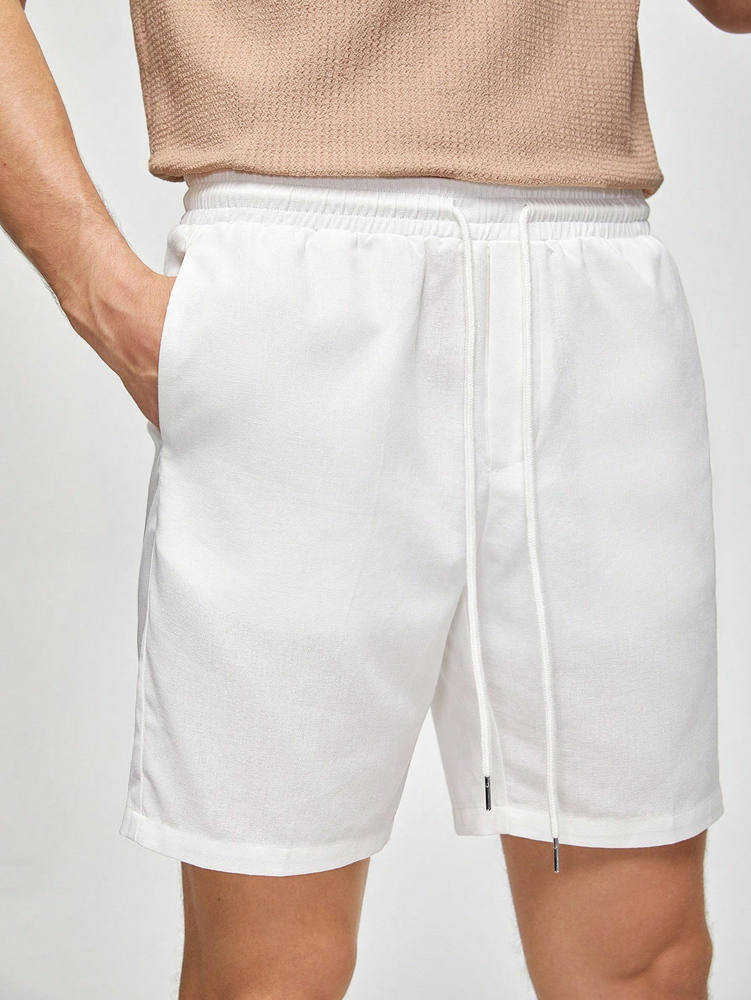 Pantaloni scurți SHEIN, alb
