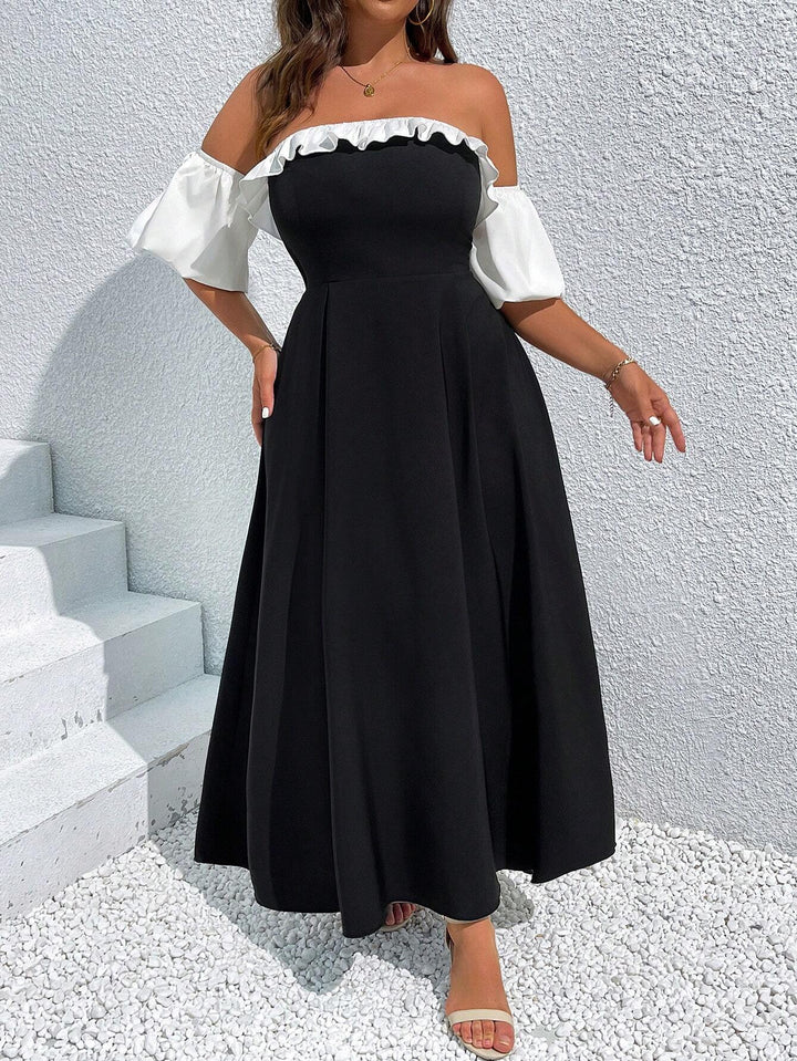 SHEIN maxi ruha, fekete