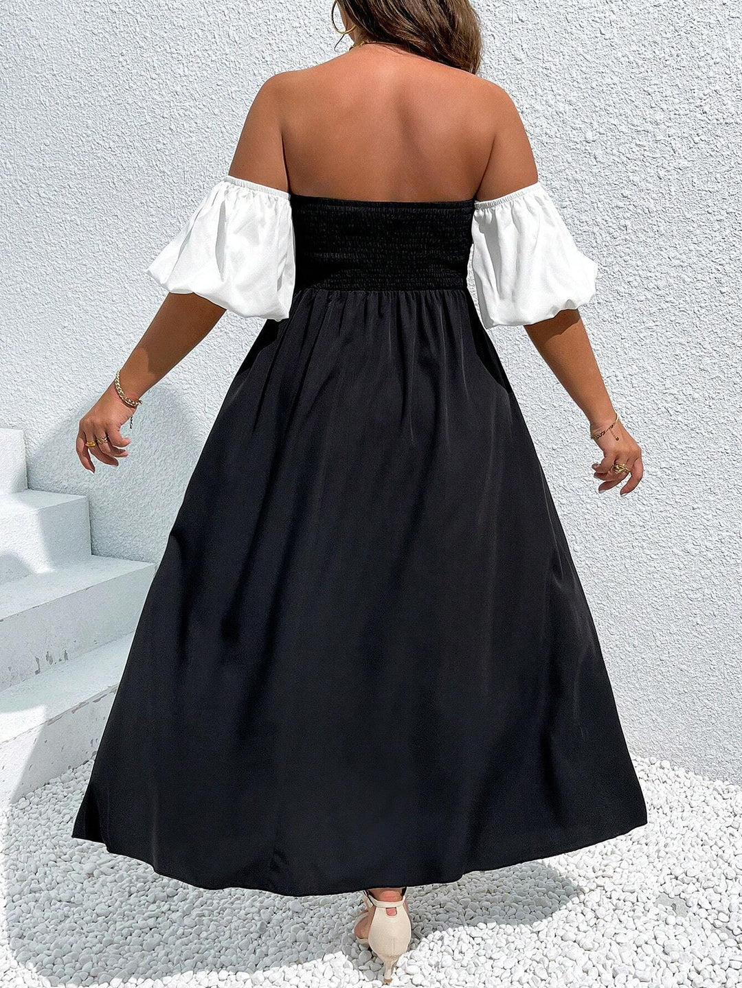 SHEIN maxi ruha, fekete