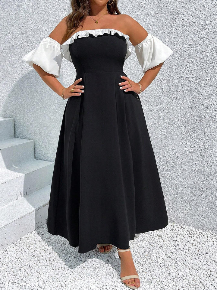 SHEIN maxi ruha, fekete
