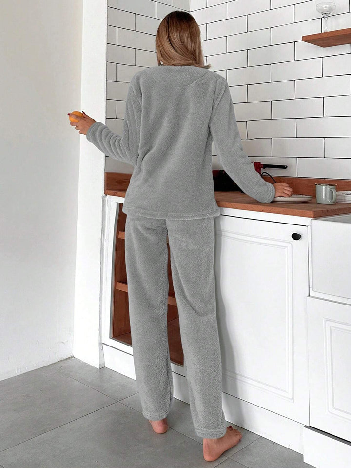 Compleu pijamale SHEIN, gri