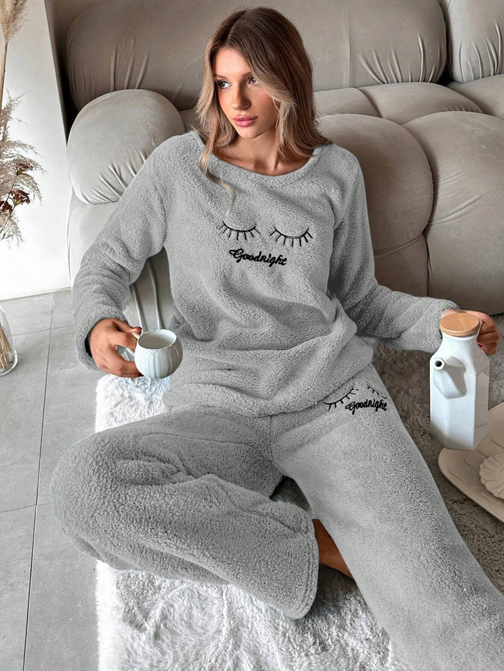 Compleu pijamale SHEIN, gri