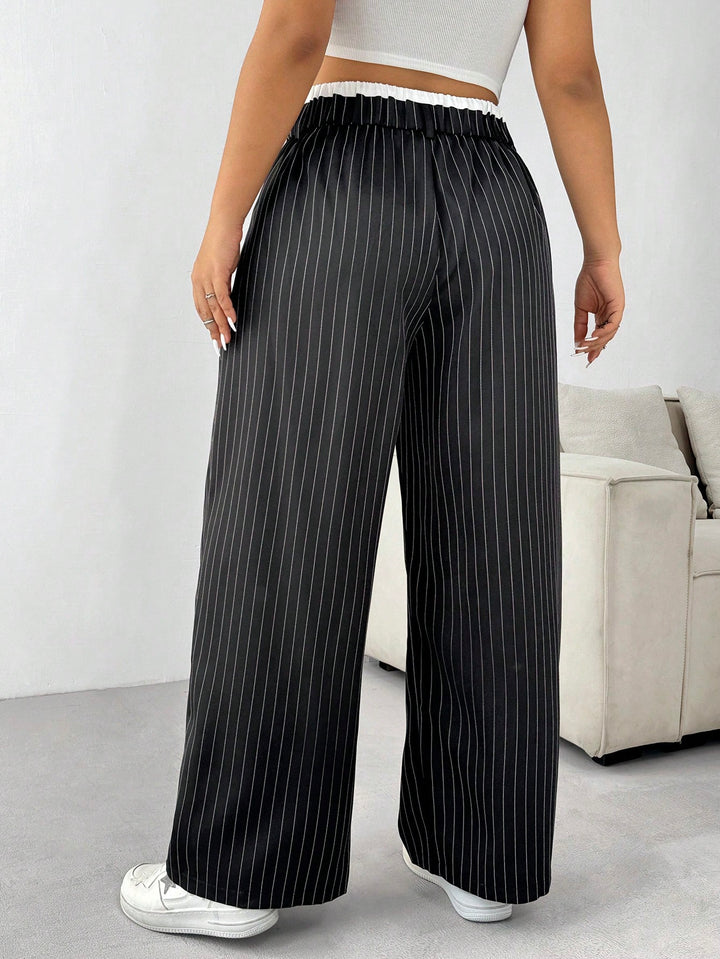 Pantalon de costum SHEIN, negru