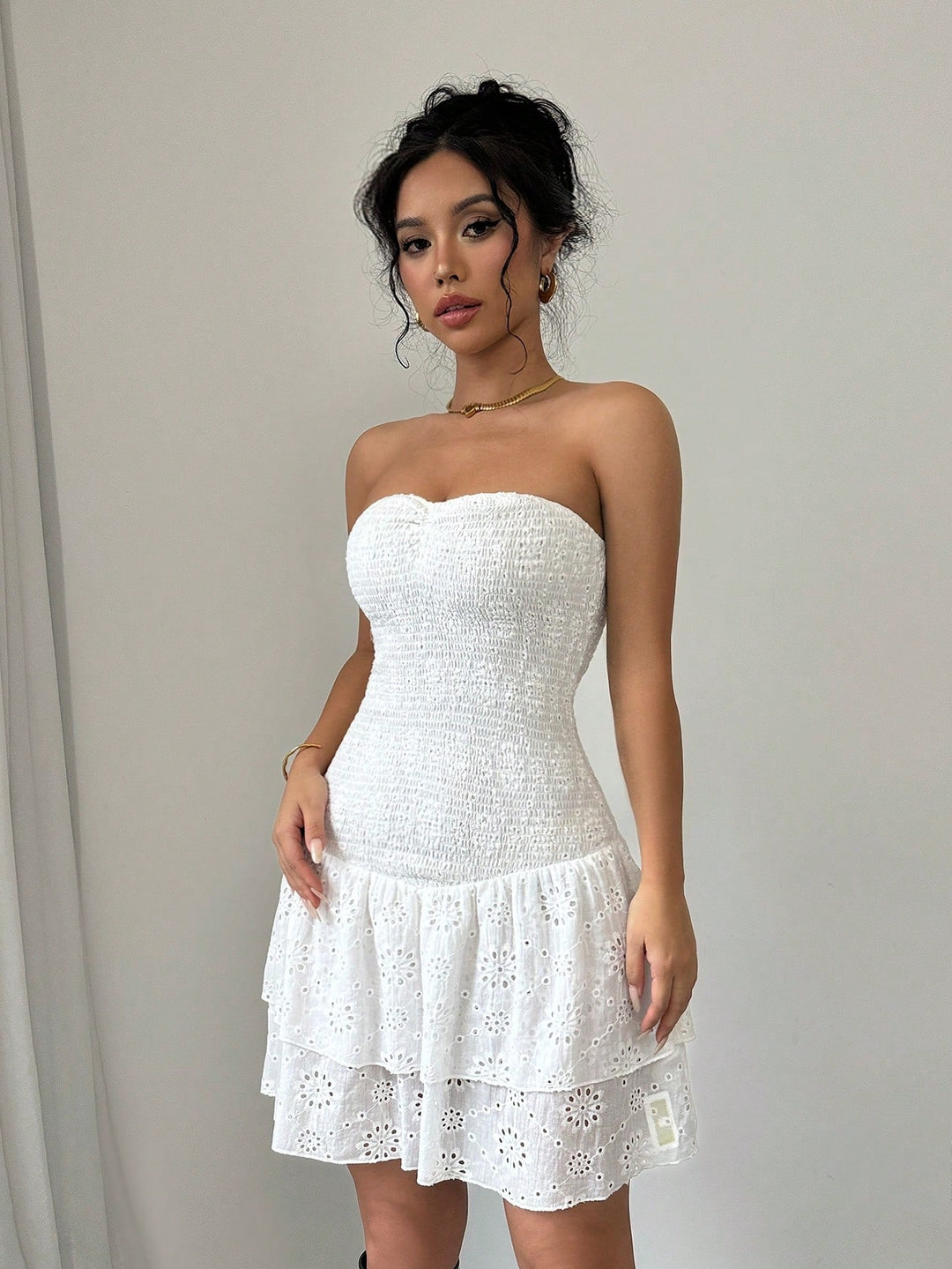 Rochie mini SHEIN, alb