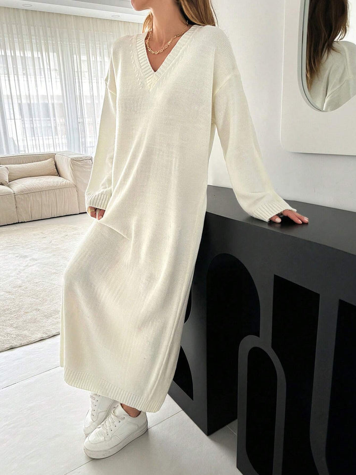 SHEIN maxi ruha, krém