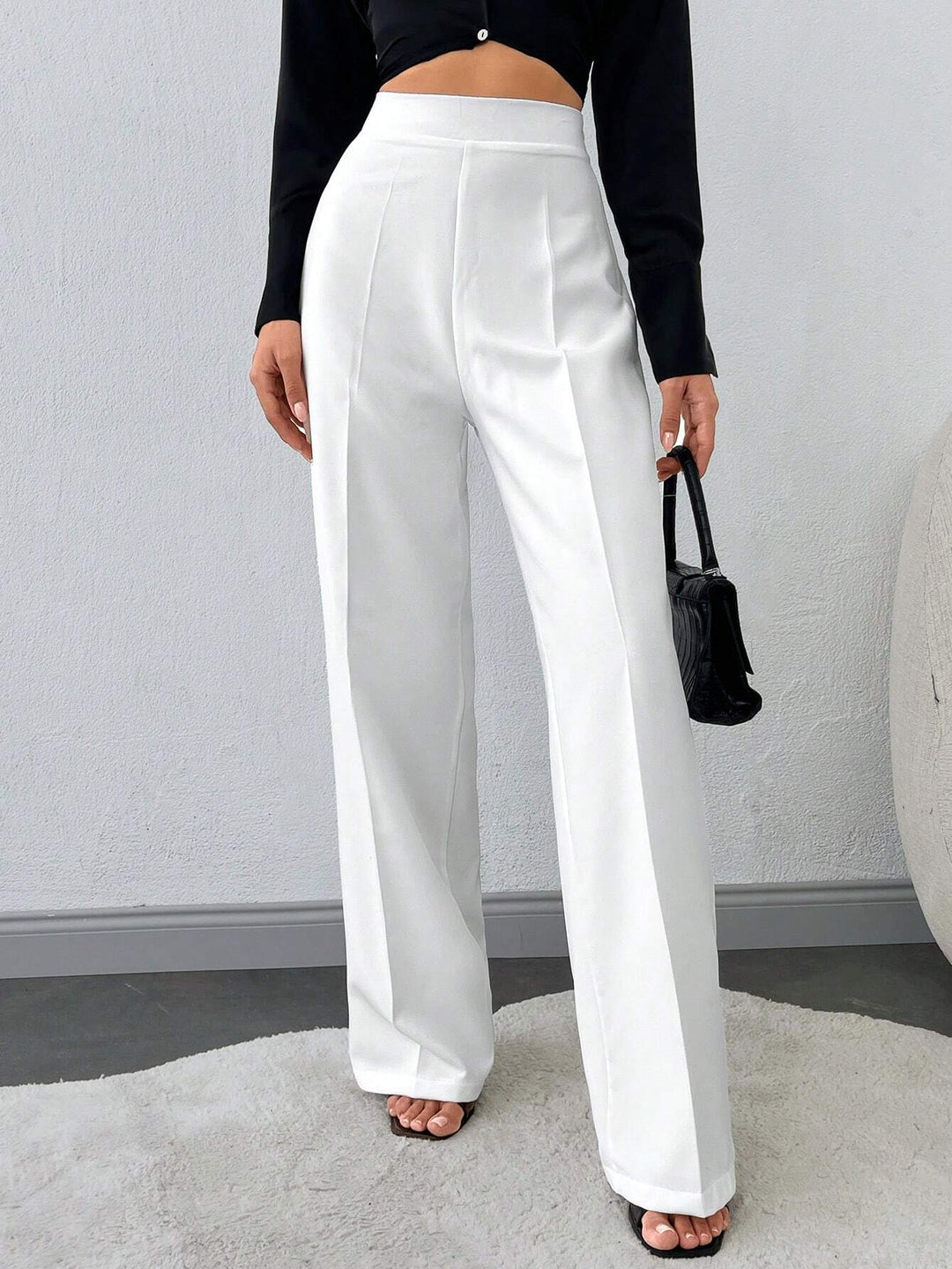 Pantaloni SHEIN, alb