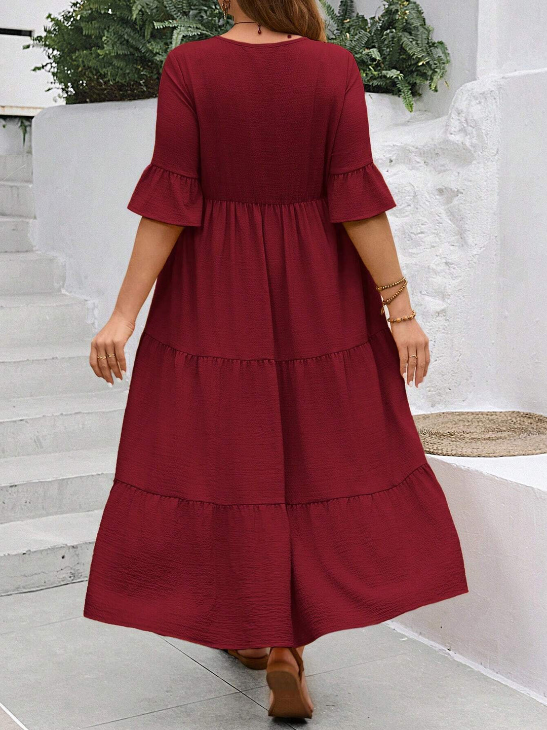 Rochie midi SHEIN, vișiniu