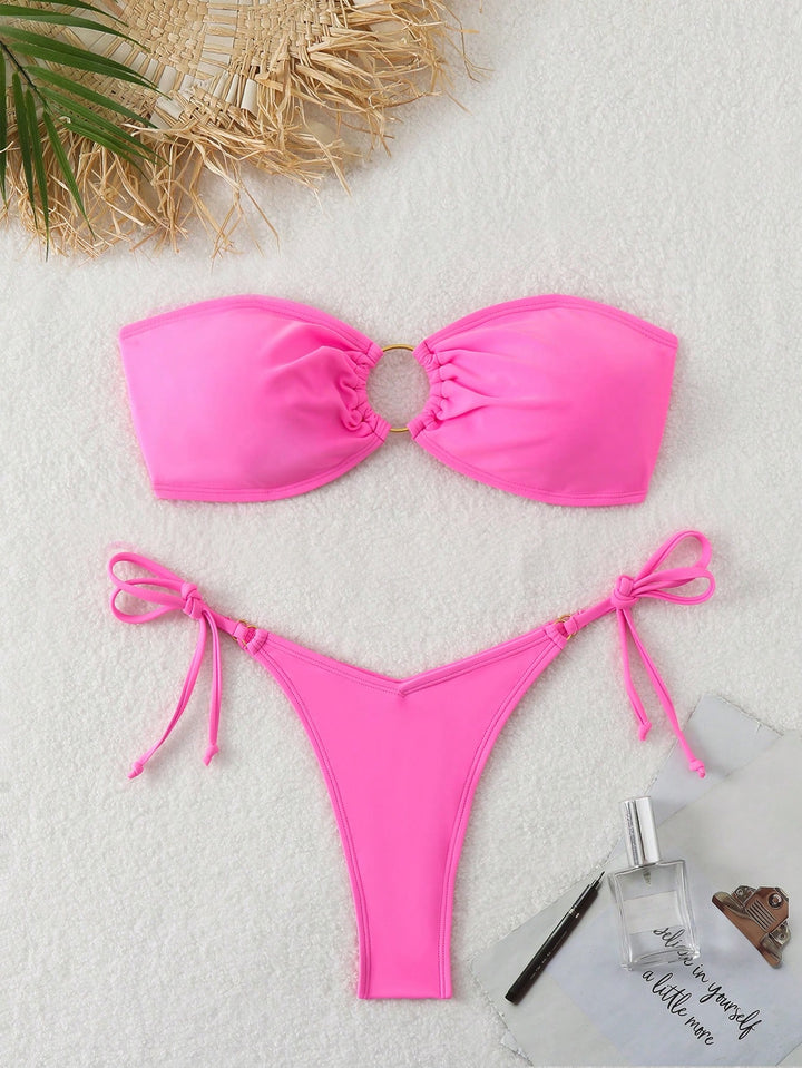 Set bikini SHEIN, roz