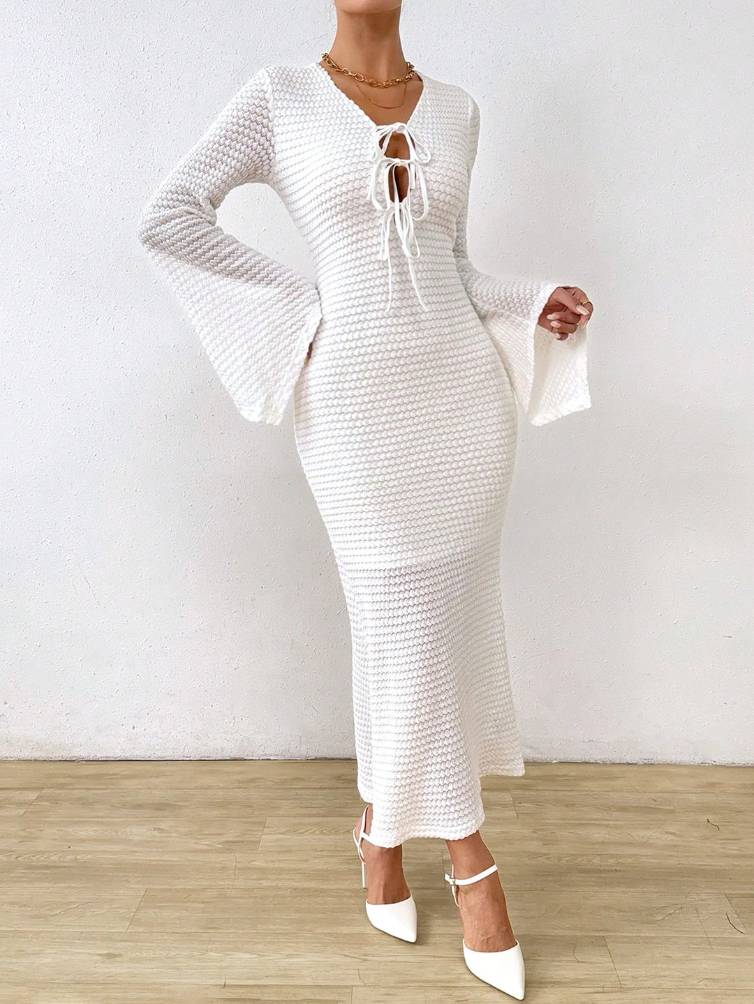 Rochie maxi SHEIN, alb