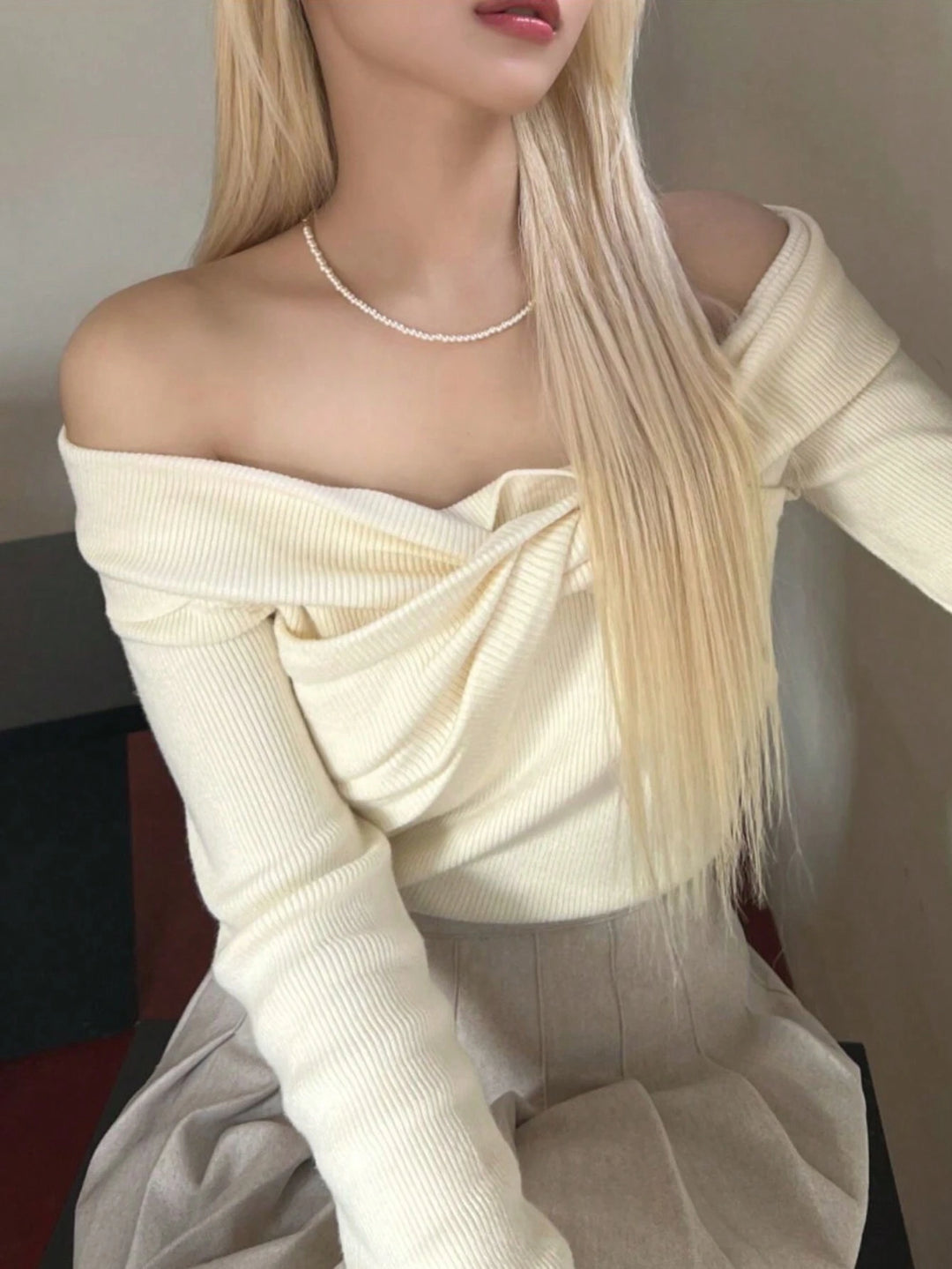 SHEIN blúz, ekrü