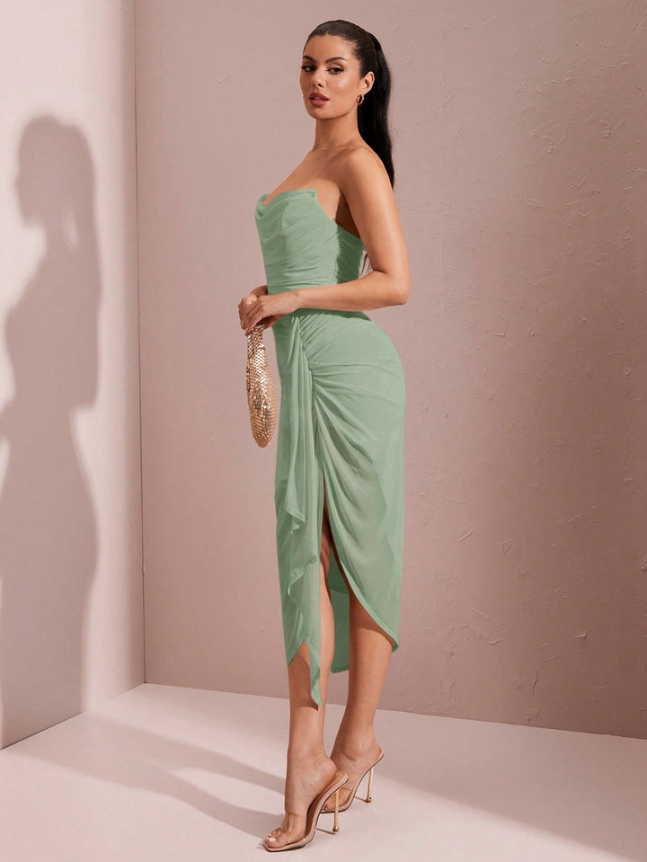 Rochie midi SHEIN, turcoaz