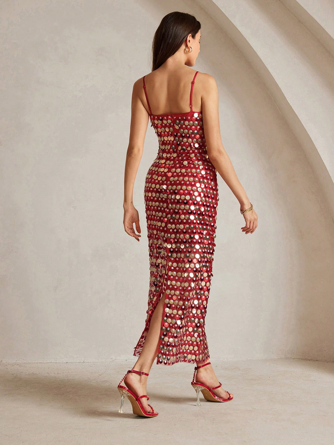 Rochie maxi SHEIN, roșu