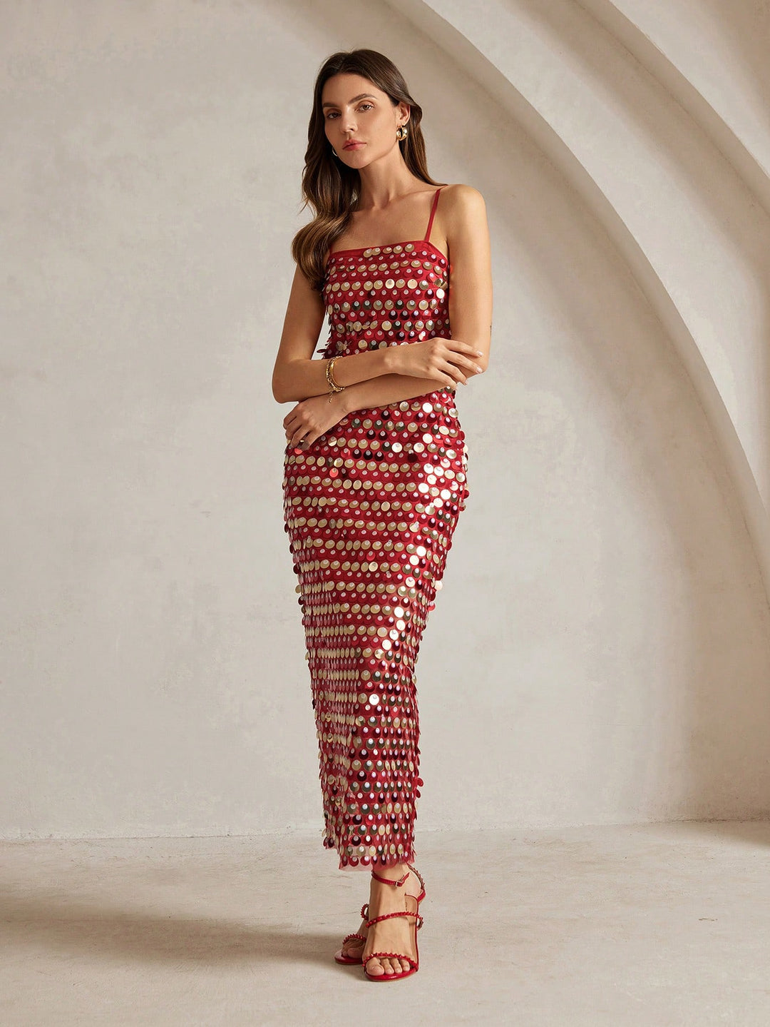 Rochie maxi SHEIN, roșu