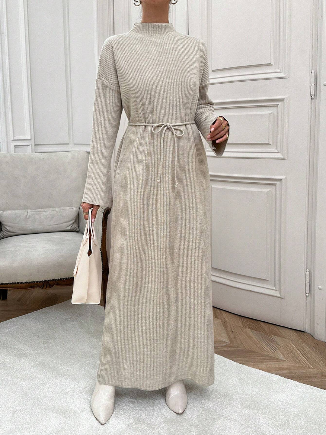 Rochie maxi SHEIN, bej