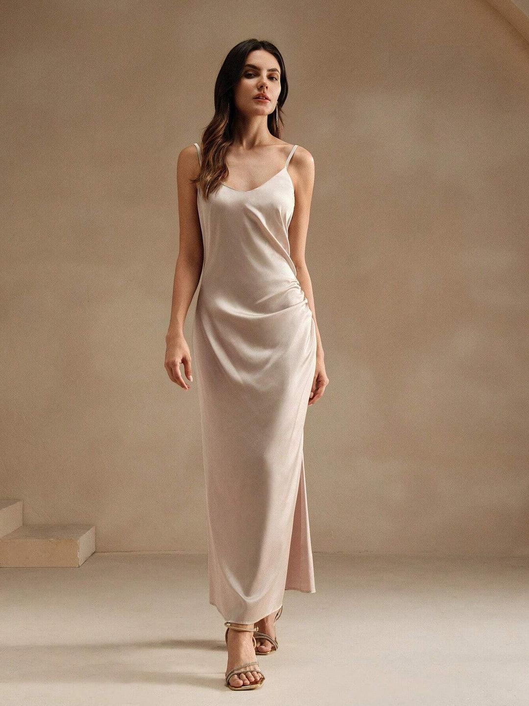 Rochie midi SHEIN, bej
