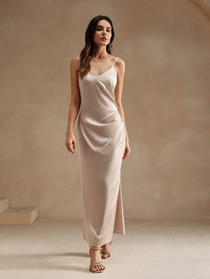 Rochie midi SHEIN, bej