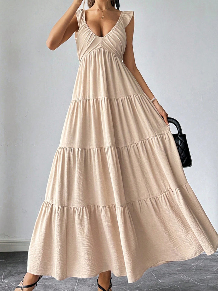 SHEIN maxi ruha, krémszínű