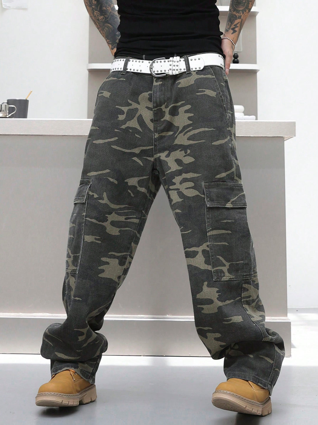 Jeans SHEIN, khaki