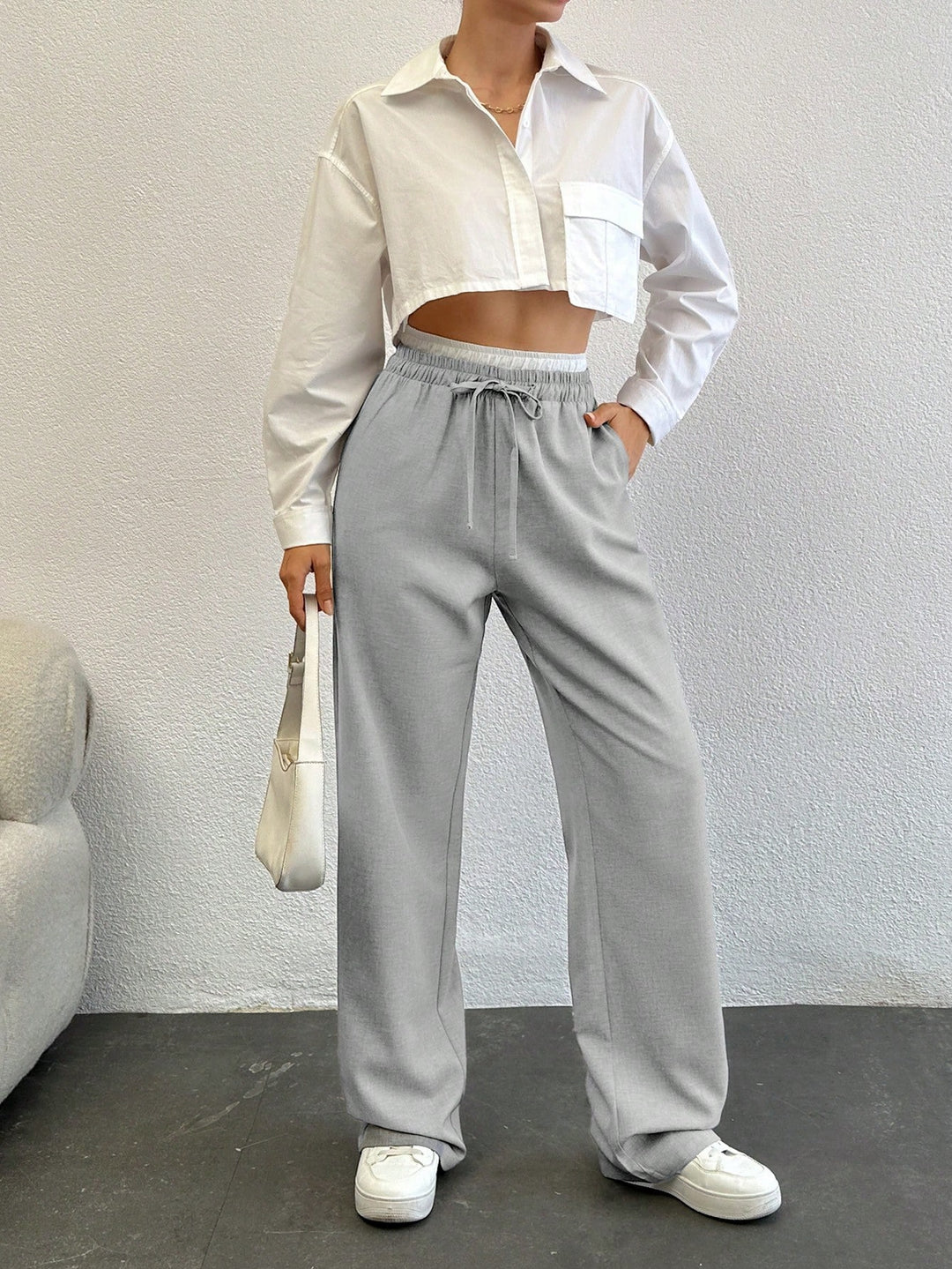 Pantaloni SHEIN, gri