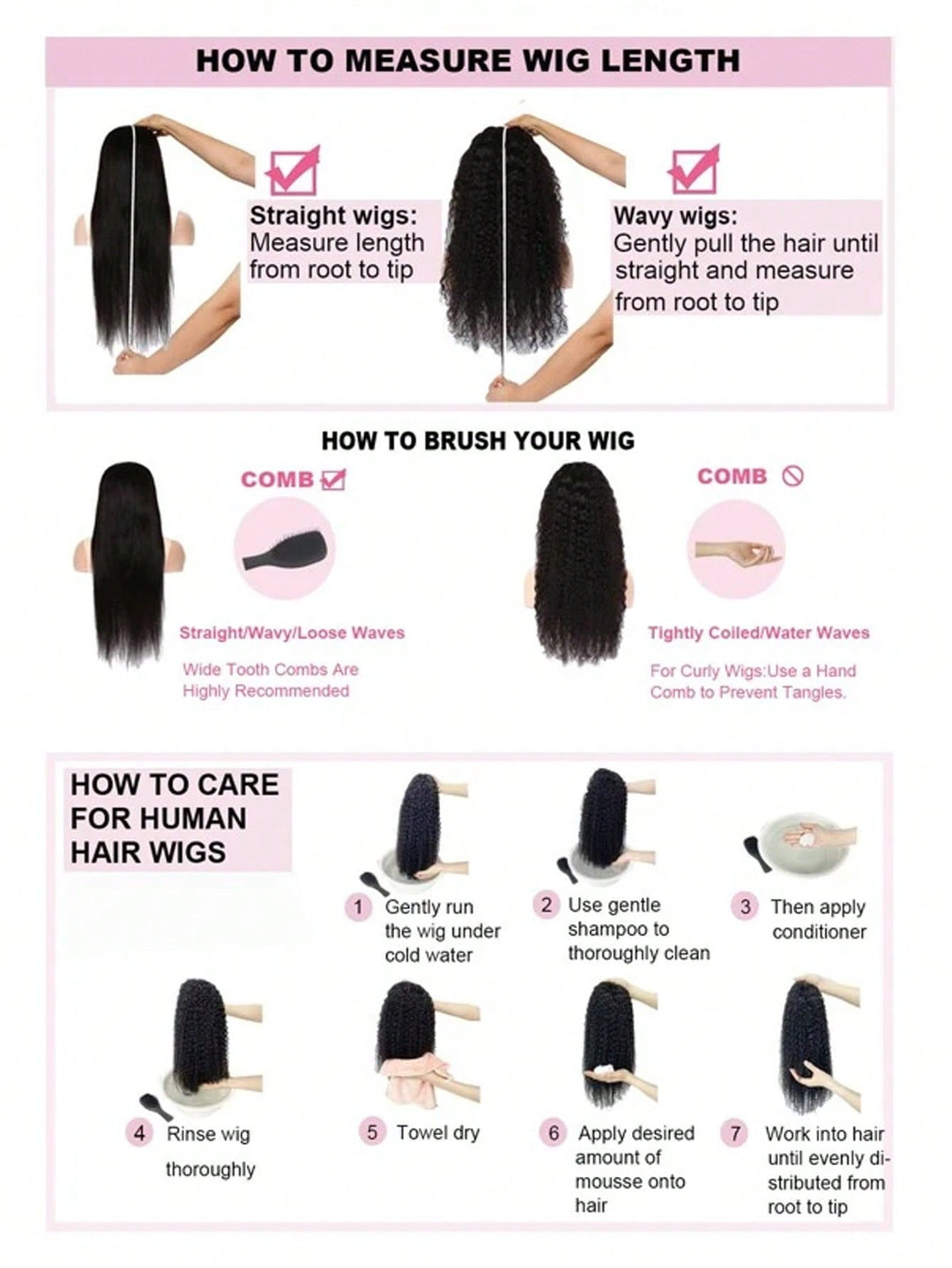 Extensie din păr natural SHEIN, negru