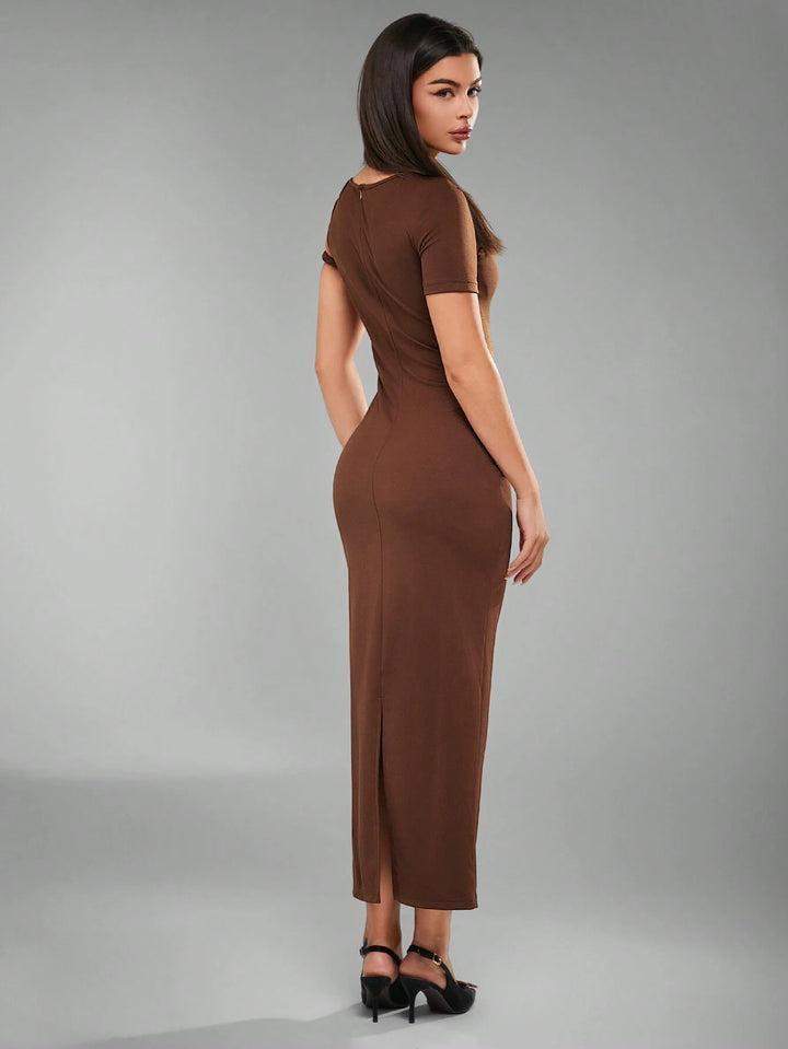Rochie maxi SHEIN, maro