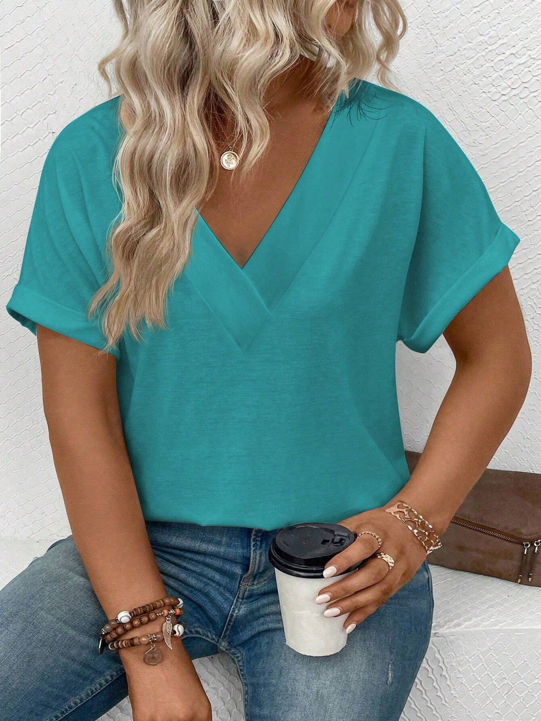 Tricou SHEIN, turcoaz