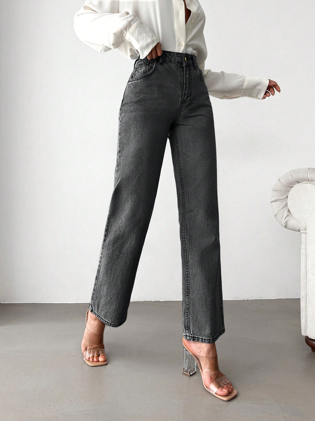 Jeans SHEIN, gri